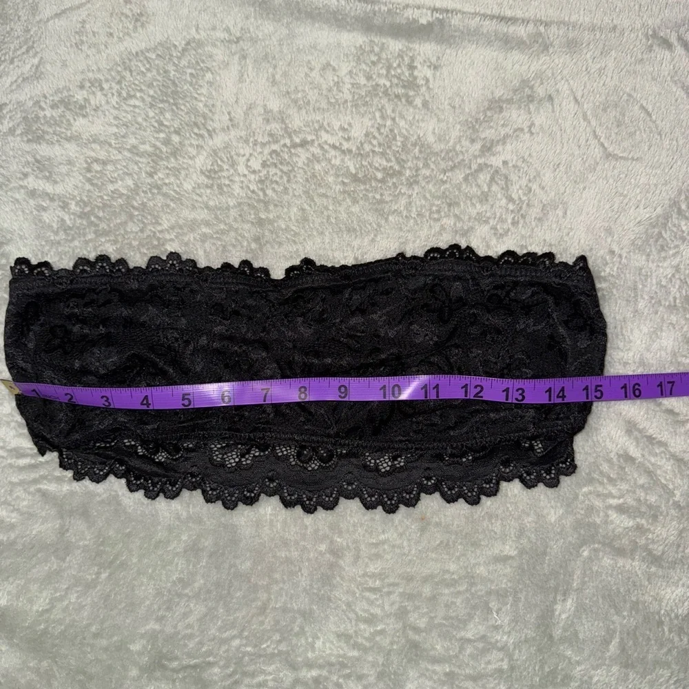 Black Lace Bandeau Top